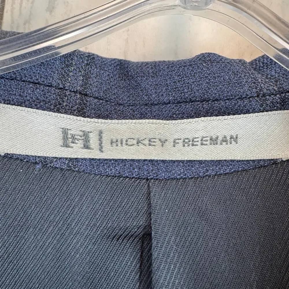 Hickey Freeman Windowpane Worsted Wool Single-Breasted Blazer Sport Size 39R